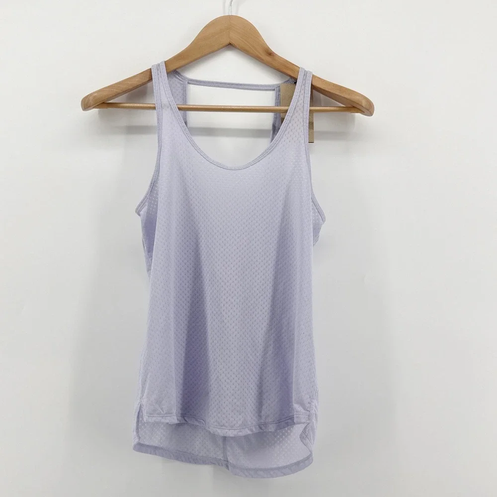 NWT Nike‎ Womens Dri-FIT Mesh Training Tank Top Oxygen Purple DX0133-536 XS
